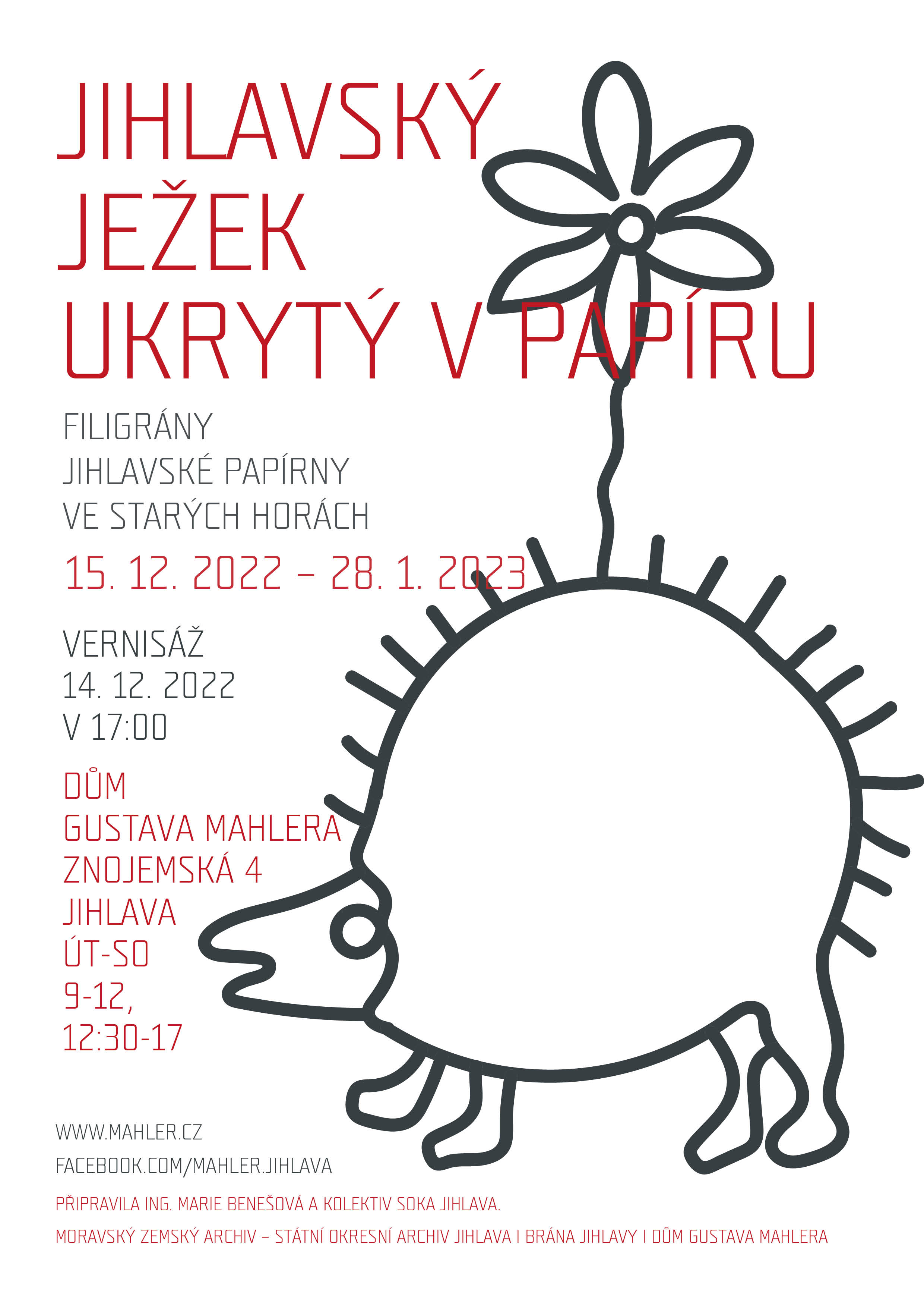 Jihlavský ježek ukrytý v papíru - filigrány jihlavské papírny ve Starých Horách